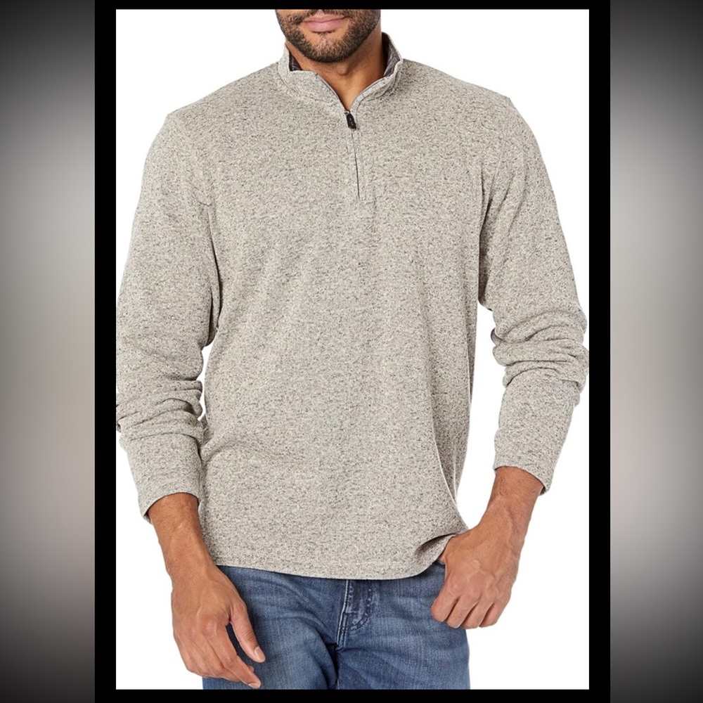 Wrangler Authentics Fleece Pullover Sweater Mens XL Long Sleeve Quarter Zip